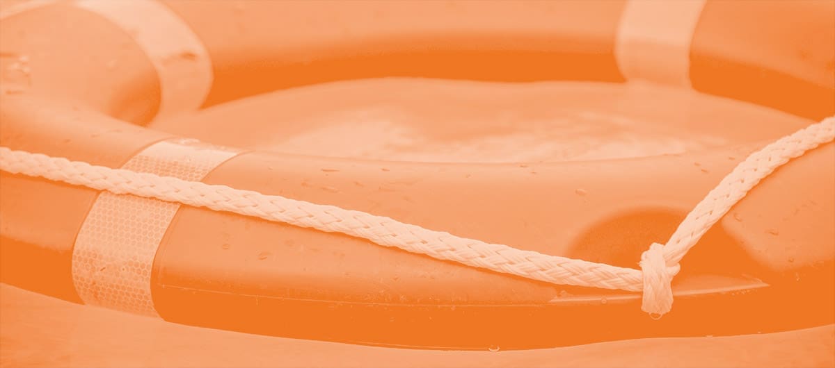 Lifeguard pool float floating in water